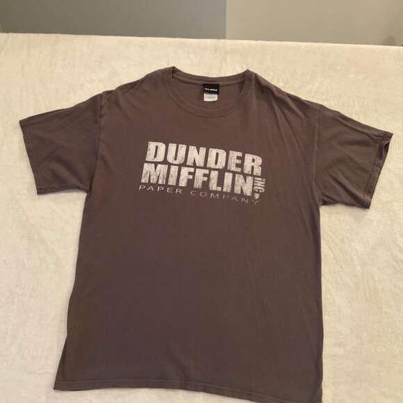 Dunder Mifflin The Office Grey Tee Shirt Mens Size Large - Picture 1 of 5